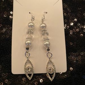 Pearl & Rhinestone Earrings